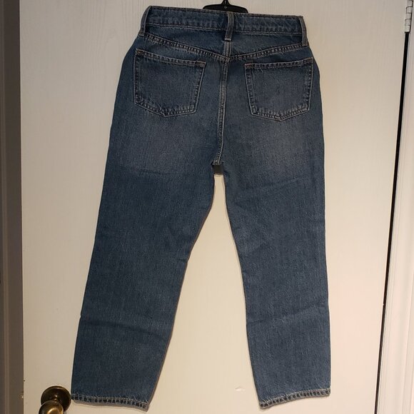 Women's OLD NAVY Jeans Size 12 High Rise Slouchy Straight - New - Picture 2 of 6